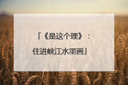 《是这个理》：住进峡江水墨画