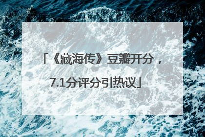 《藏海传》豆瓣开分，7.1分评分引热议