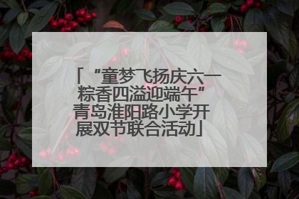 “童梦飞扬庆六一 粽香四溢迎端午” 青岛淮阳路小学开展双节联合活动