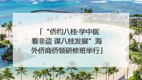 “侨约八桂·学中医 看非遗 谋八桂发展”海外侨商侨领研修班举行
