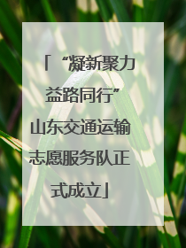 “凝新聚力 益路同行”山东交通运输志愿服务队正式成立