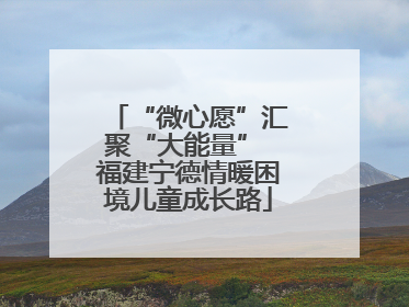 “微心愿”汇聚“大能量” 福建宁德情暖困境儿童成长路