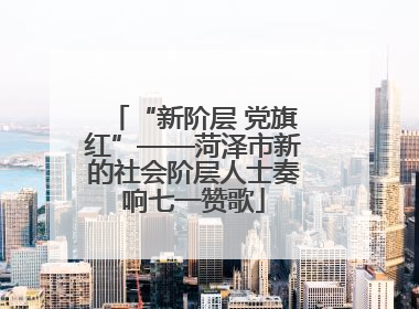 “新阶层 党旗红”——菏泽市新的社会阶层人士奏响七一赞歌