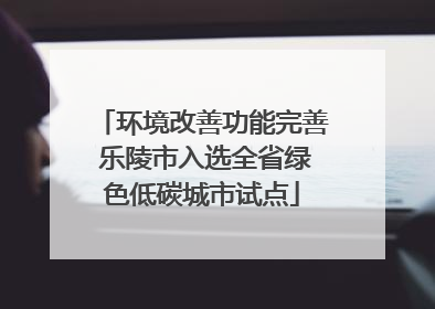 环境改善功能完善 乐陵市入选全省绿色低碳城市试点