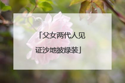 父女两代人见证沙地披绿装
