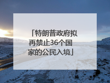 特朗普政府拟再禁止36个国家的公民入境