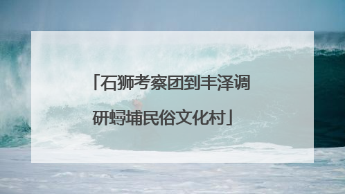 石狮考察团到丰泽调研蟳埔民俗文化村