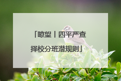 瞭望丨四平严查择校分班潜规则