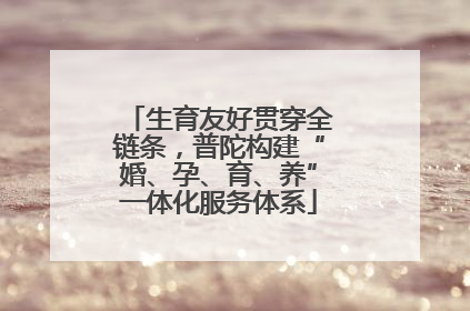 生育友好贯穿全链条，普陀构建“婚、孕、育、养”一体化服务体系