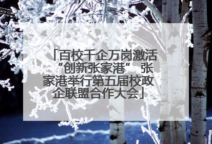 百校千企万岗激活“创新张家港” 张家港举行第五届校政企联盟合作大会