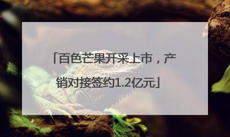 百色芒果开采上市，产销对接签约1.2亿元