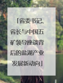 省委书记、省长与中国五矿领导座谈背后的盐湖产业发展新动向
