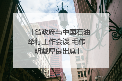 省政府与中国石油举行工作会谈 毛伟明戴厚良出席