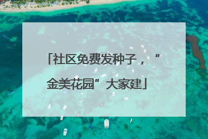 社区免费发种子，“金美花园”大家建