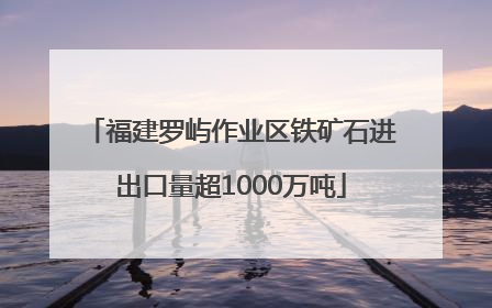 福建罗屿作业区铁矿石进出口量超1000万吨