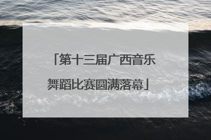 第十三届广西音乐舞蹈比赛圆满落幕
