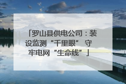 罗山县供电公司：装设监测“千里眼” 守牢电网“生命线”