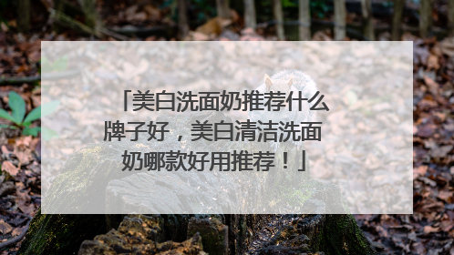 美白洗面奶推荐什么牌子好，美白清洁洗面奶哪款好用推荐！