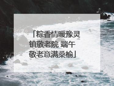 粽香情暖豫灵镇敬老院 端午敬老意满桑榆