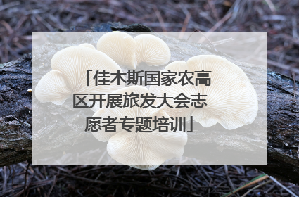 佳木斯国家农高区开展旅发大会志愿者专题培训