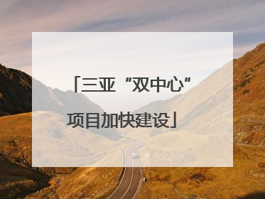 三亚“双中心”项目加快建设