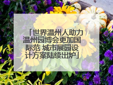 世界温州人助力温州园博会更加国际范 城市展园设计方案陆续出炉
