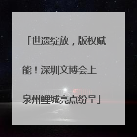 世遗绽放，版权赋能！深圳文博会上 泉州鲤城亮点纷呈