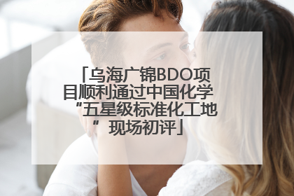 乌海广锦BDO项目顺利通过中国化学“五星级标准化工地”现场初评