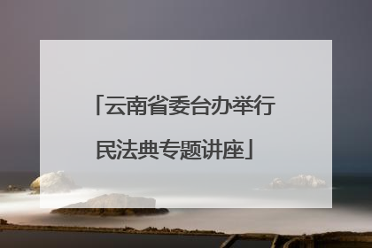 云南省委台办举行民法典专题讲座