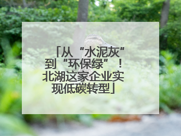 从“水泥灰”到“环保绿”！北湖这家企业实现低碳转型
