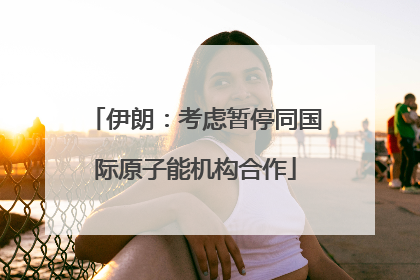 伊朗：考虑暂停同国际原子能机构合作