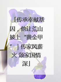 传承奉献基因，他让荒山披上“黄金甲”｜传家风薪火 颂家国情深