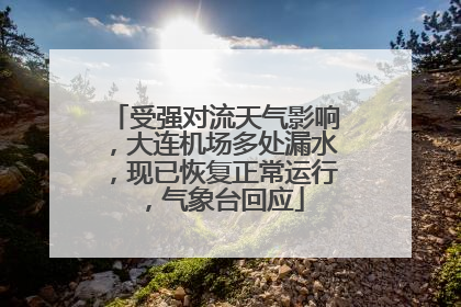 受强对流天气影响，大连机场多处漏水，现已恢复正常运行，气象台回应