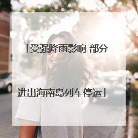 受强降雨影响 部分进出海南岛列车停运
