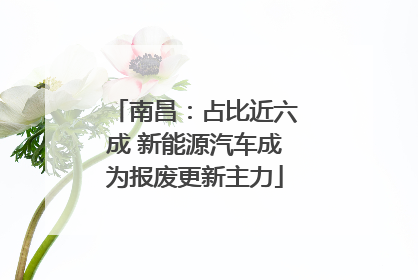 南昌:占比近六成 新能源汽车成为报废更新主力