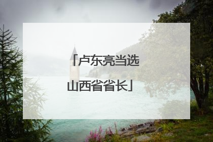 卢东亮当选山西省省长