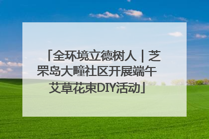 全环境立德树人｜芝罘岛大疃社区开展端午艾草花束DIY活动