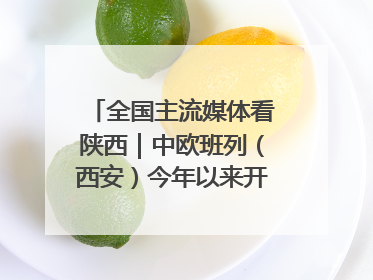 全国主流媒体看陕西｜中欧班列（西安）今年以来开行超2500列