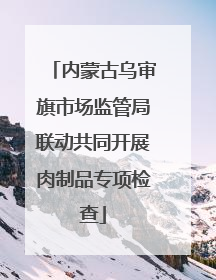 内蒙古乌审旗市场监管局联动共同开展肉制品专项检查