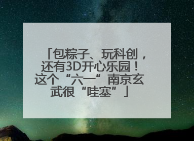 包粽子、玩科创，还有3D开心乐园！这个“六一”南京玄武很“哇塞”