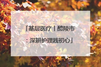 基层医疗丨醴陵市：深耕护理践初心
