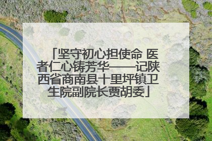 坚守初心担使命 医者仁心铸芳华——记陕西省商南县十里坪镇卫生院副院长贾胡委