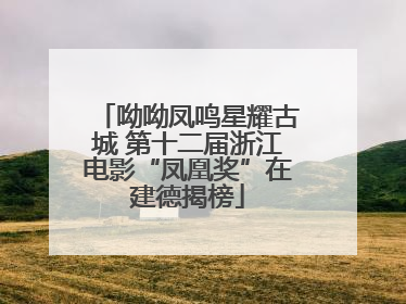 呦呦凤鸣星耀古城 第十二届浙江电影“凤凰奖”在建德揭榜