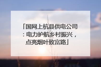 国网上杭县供电公司：电力护航乡村振兴，点亮烟叶致富路