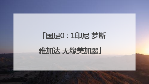 国足0∶1印尼 梦断雅加达 无缘美加墨
