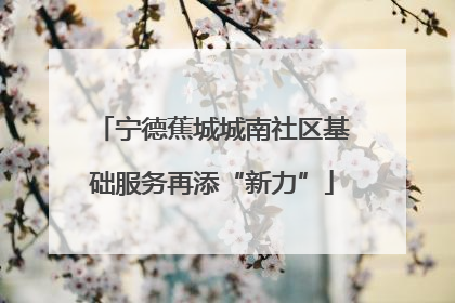 宁德蕉城城南社区基础服务再添“新力”