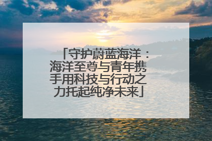 守护蔚蓝海洋：海洋至尊与青年携手用科技与行动之力托起纯净未来