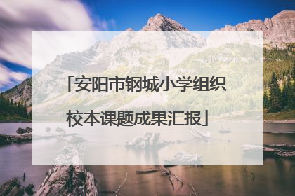 安阳市钢城小学组织校本课题成果汇报