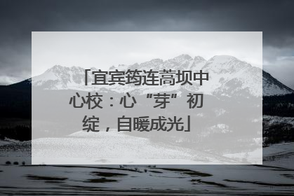 宜宾筠连蒿坝中心校：心“芽”初绽，自暖成光