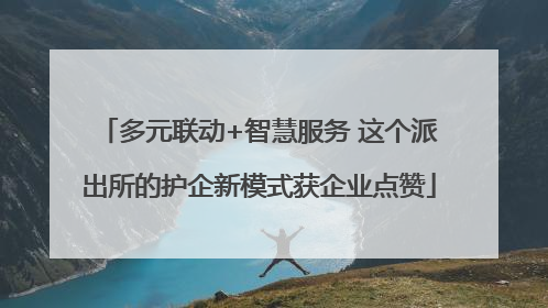 多元联动+智慧服务 这个派出所的护企新模式获企业点赞